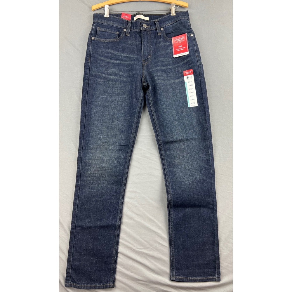 Levi Strauss Signature Jeans Mens 32x32 Slim Ultimate Flex Dark Wash Blue NWT